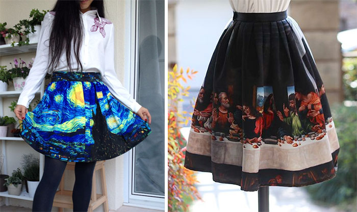 Bellas artes convertidas en ropa para poder vestir tus pinturas favoritas