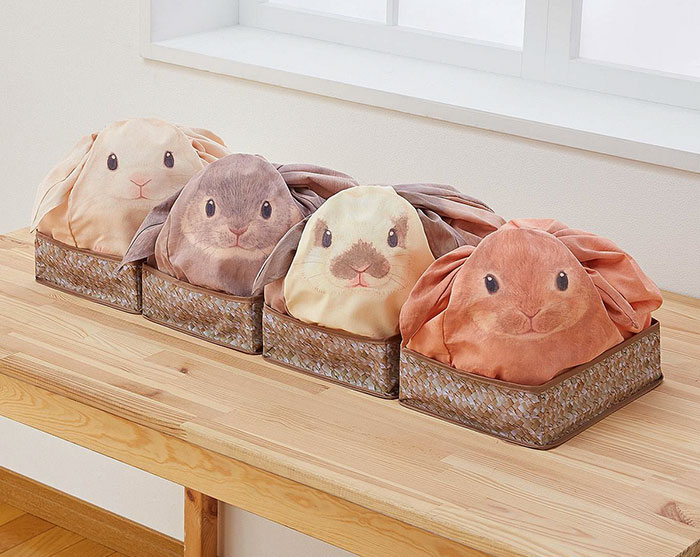 Estas bolsas japonesas convierten tus artículos domésticos en conejitos