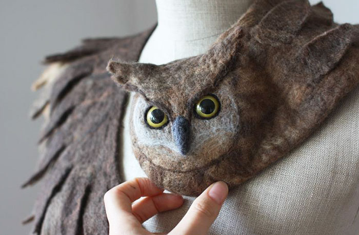Bufandas de fieltro en forma de animales que envuelven tu cuello y te protegen