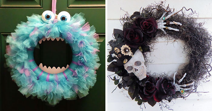 La última tendencia son estas coronas de Halloween tan horripilantemente geniales