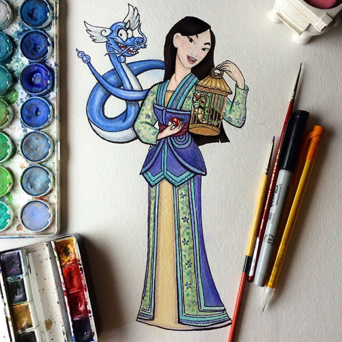 Este artista convierte en Pokémon a los compañeros de las princesas Disney