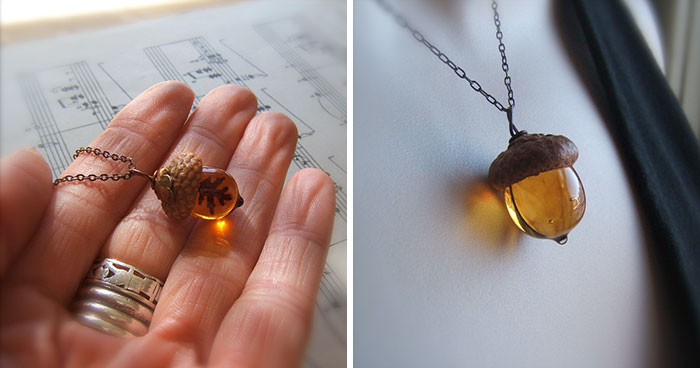 Estos colgantes de cristal en forma de bellota son el accesorio perfecto