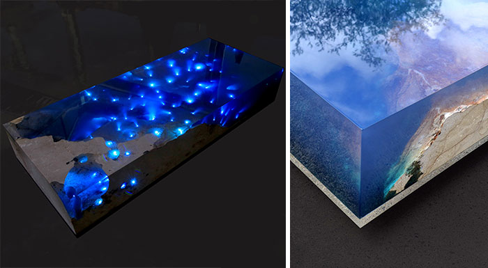 He creado esta mesa «mar estrellado» tras año y medio de investigación y pruebas