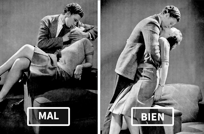 Esta guía de los años 40 muestra cómo besar apropiadamente