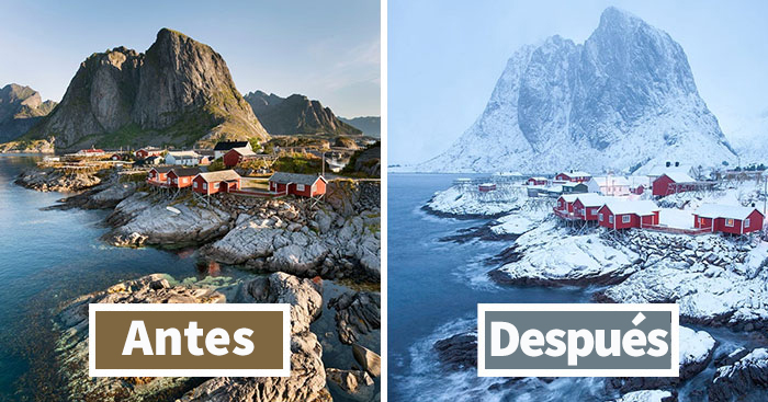15 Fotos de antes y después de las preciosas transformaciones invernales