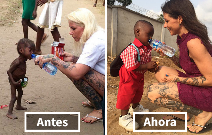 ¿Recuerdas al niño desnutrido cuyos padres abandonaron a su suerte? Acaba de tener su primer día de clase
