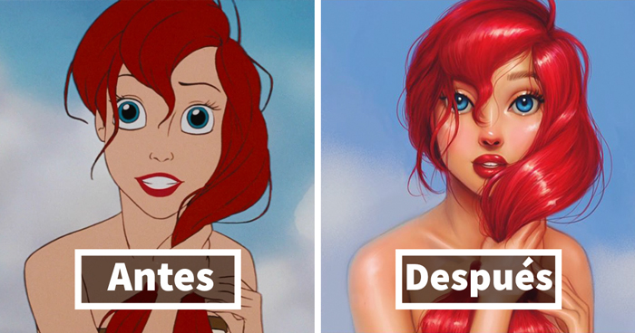 Esta ilustradora repinta las princesas Disney para darles un toque más realista