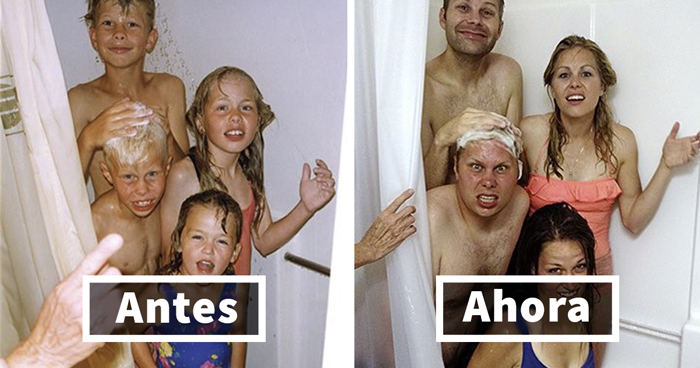 10+ Creativas recreaciones de fotos de la infancia