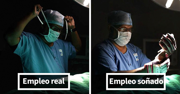 Estas elocuentes fotos muestran el verdadero trabajo de la gente comparado con lo que soñaban ser de niños