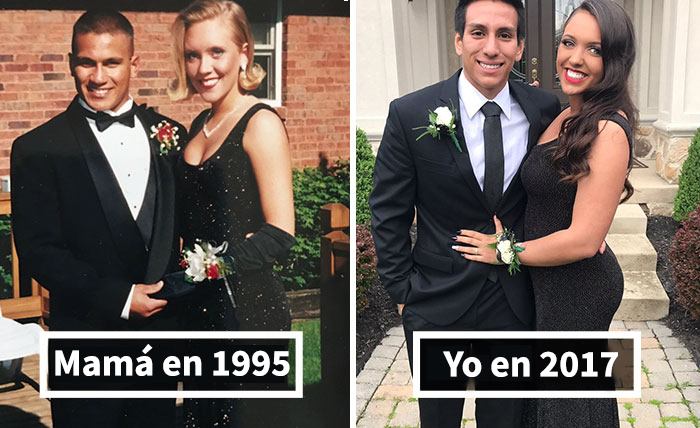 10+ Adolescentes que se pusieron el vestido antiguo de graduación de sus madres décadas después… ¡y triunfaron!