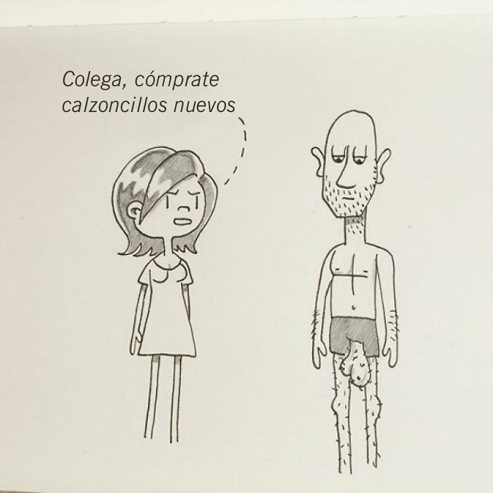 Cuando no me dí cuenta que había un agujero en mis calzoncillos y colgaban mis huevos