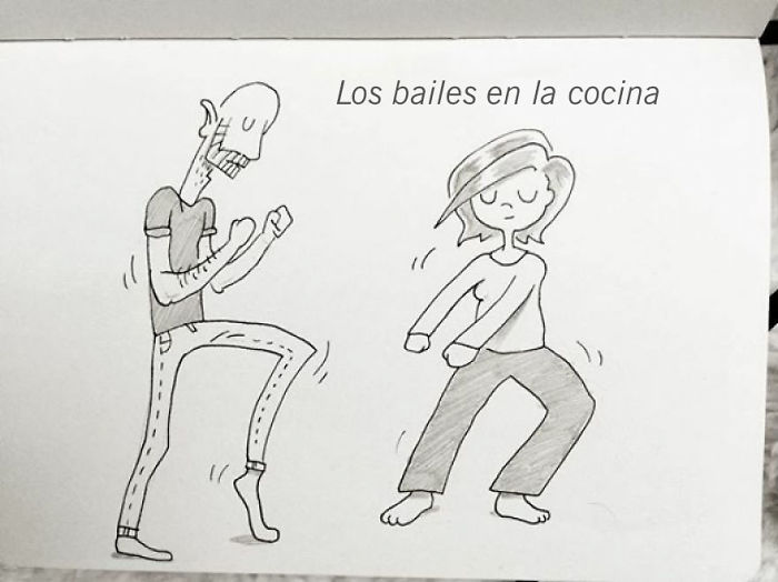 A veces Kellie y yo estamos hablando, cuando de repente comenzamos un baile silencioso