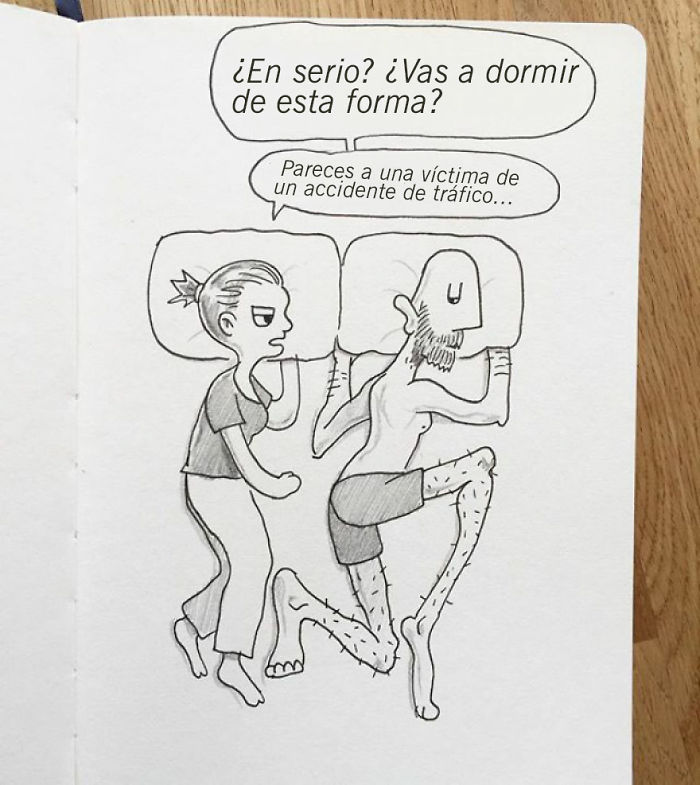 A veces duermo en posiciones extrañas
