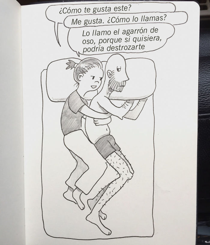 La técnica de dormir de cucharita Núm. 27 - El agarrón de oso