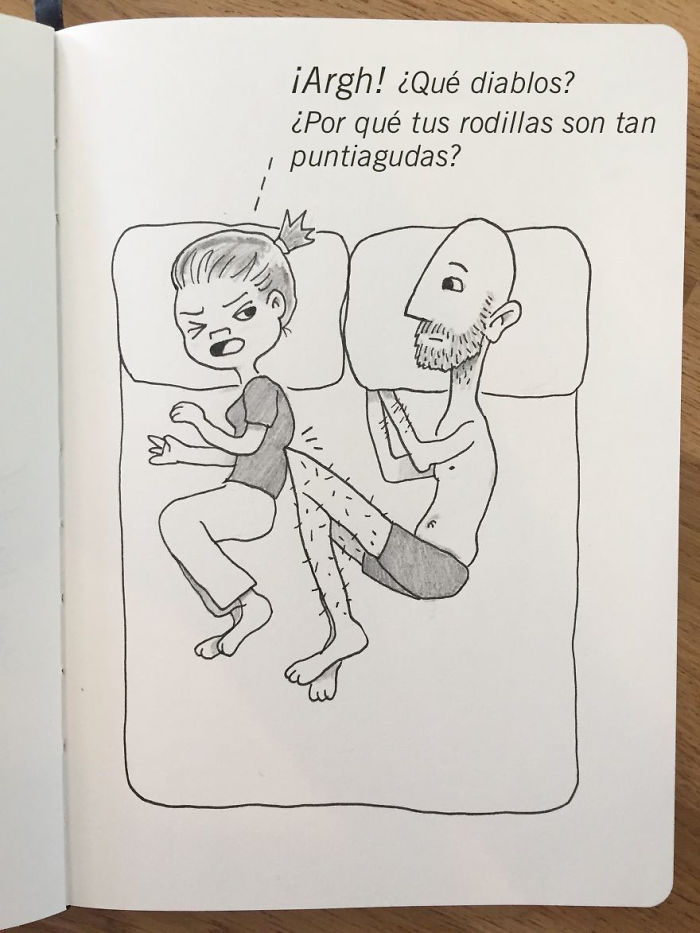 La técnica de dormir de cucharita Núm. 83 - Las rodillas accidentales