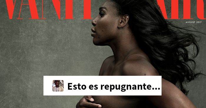 Serena Williams posa semidesnuda para Vanity Fair como una diosa embarazada, pero a algunos les parece «repugnante»