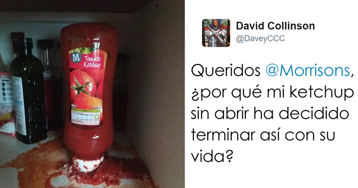 Este hombre se quejó al supermercado de que su ketchup sin abrir explotó, le respondieron y todo fue risas