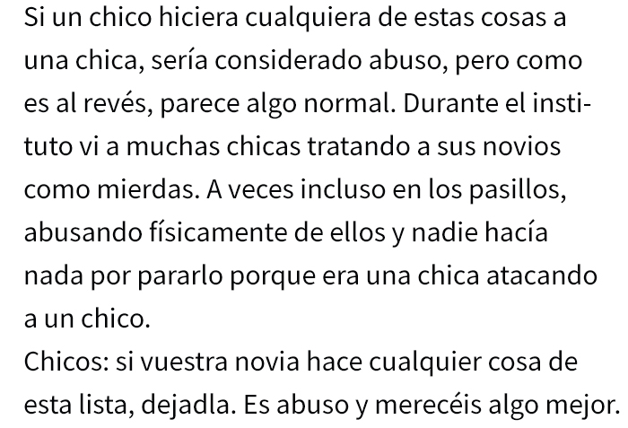 Esta nota brutalmente honesta explica cómo las chicas abusan de sus novios, comprueba que tú no lo hagas