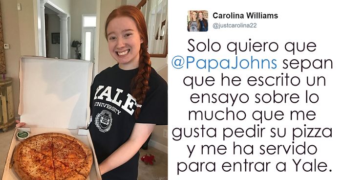 Esta adolescente ha sido aceptada en Yale tras escribir sobre la pizza de Papa John’s, y su respuesta es brillante