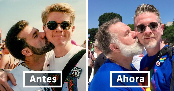 A esta pareja gay les dijeron que su amor era «solo una fase», pero aquí están recreando su foto del Orgullo 25 años después