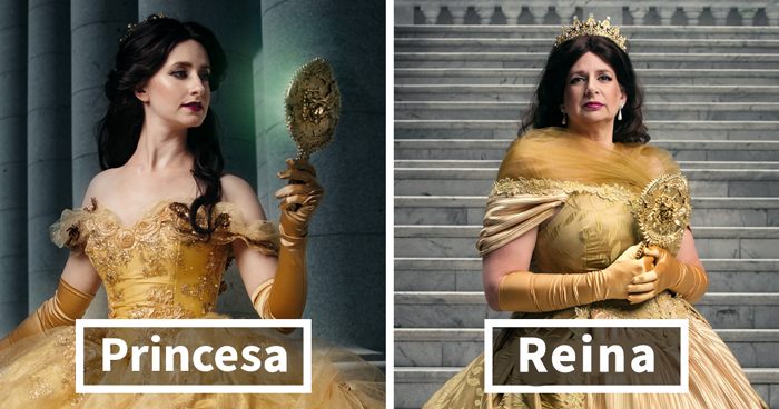 Princesas Disney reimaginadas como reinas años después por madres e hijas
