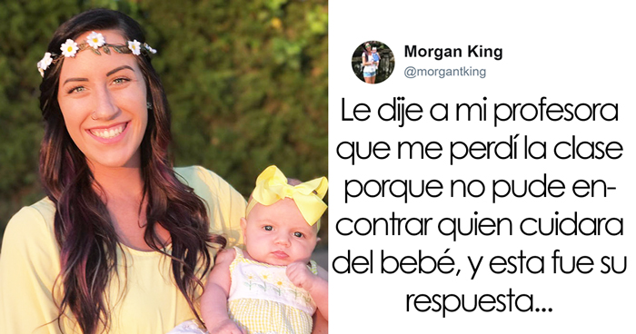 Esta madre soltera comparte la respuesta de su profesora tras no poder ir a clase y triunfa en internet