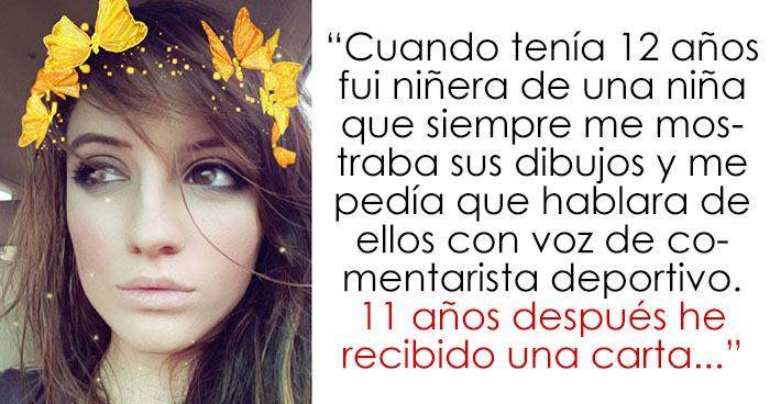Esta niñera de 12 años animó a la niña que cuidaba, 11 años después recibió una carta