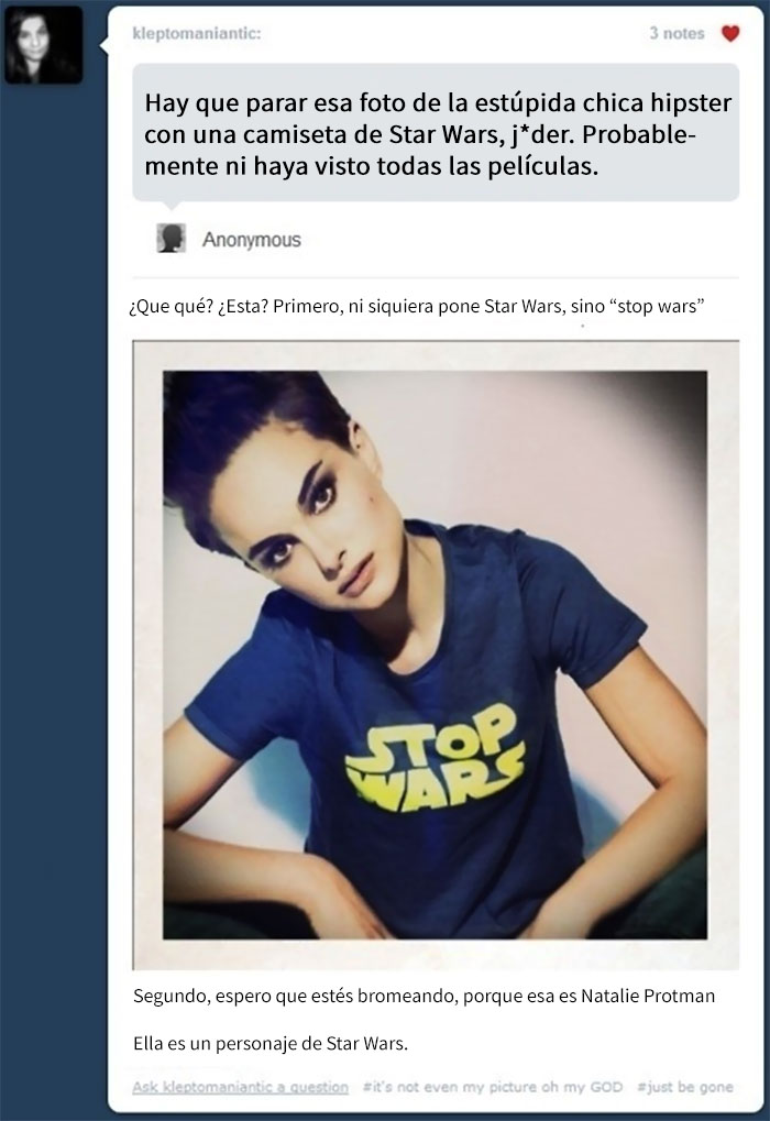 "estúpida Chica Hipster"