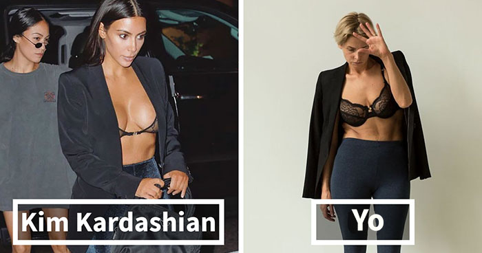 Recreo el vestuario de Kim Kardashian de 2 formas, demostrando que hay pocos pasos de lo horrible a lo perfecto