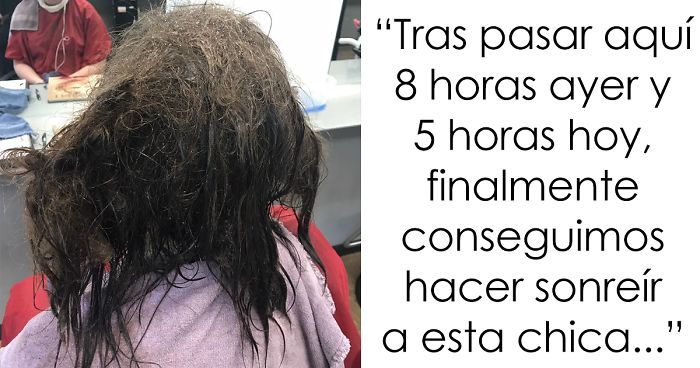 Esta peluquera no quiso raparle el pelo a una adolescente deprimida y se pasó 13 horas arreglándoselo