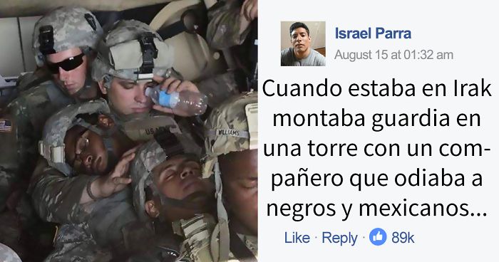Un hombre que odiaba a negros y mexicanos se unió al ejército, y su conversación con un compañero soldado mexicano se vuelve viral