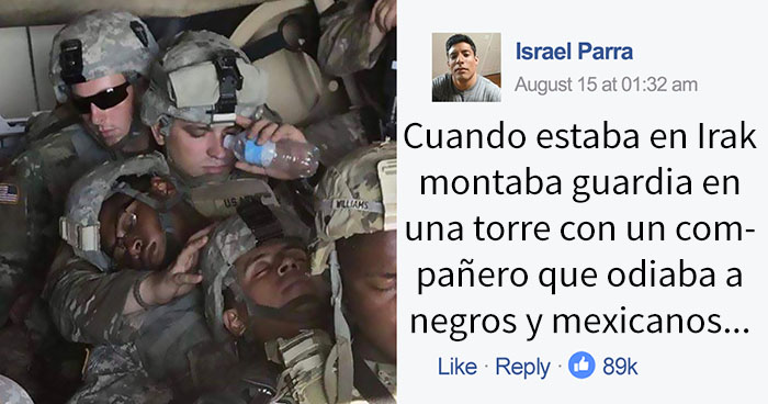 Un hombre que odiaba a negros y mexicanos se unió al ejército, y su conversación con un compañero soldado mexicano se vuelve viral