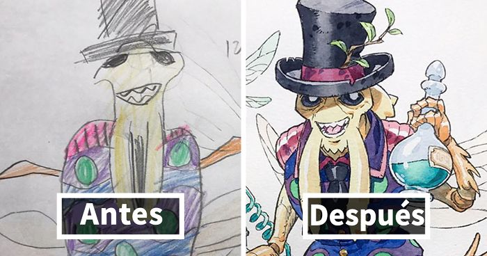 Este padre convierte los dibujos de sus hijos en increÃbles personajes de anime (3ª parte)