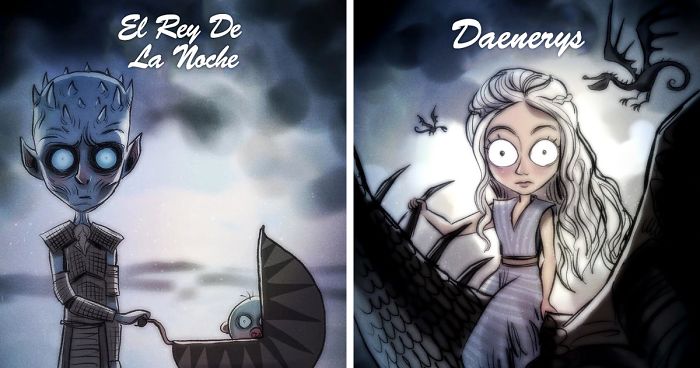Si Tim Burton Ilustrase Personajes De ‘Juego De Tronos’