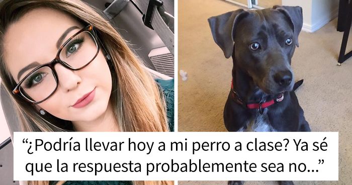 Esta chica le pidió a su profesor poder llevar a su perro a clase para evacuar por el huracán, su respuesta triunfa en internet