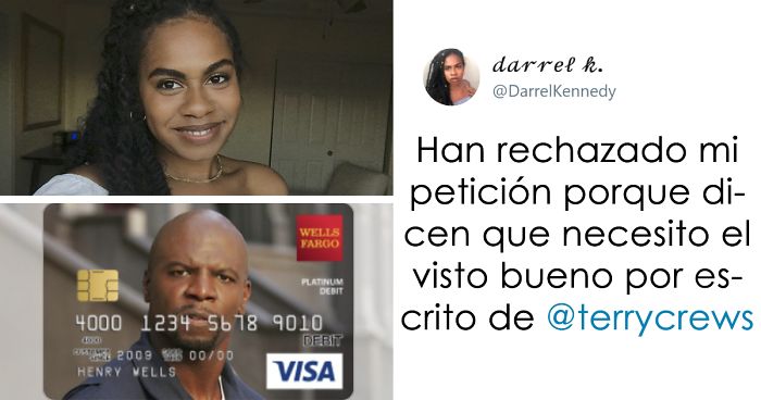 Después de que el banco le denegara una tarjeta con la imagen de Terry Crews, esta chica contactó con él personalmente para pedirle permiso