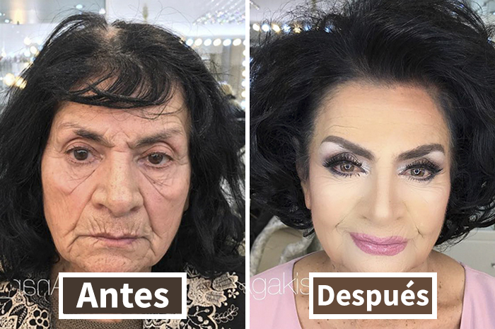 Este maquillador hace que clientas octogenarias parezcan décadas más jóvenes, mostrando el poder del maquillaje