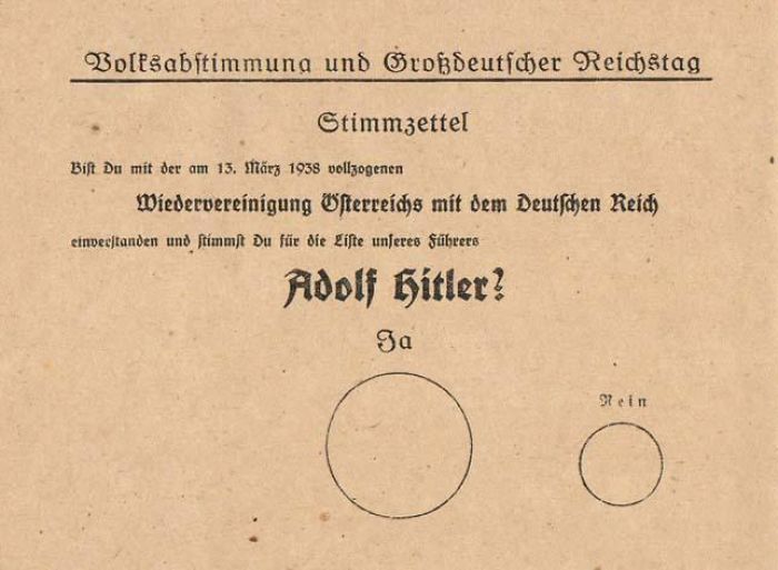 Papeleta De Voto Del Partido Nazi. 