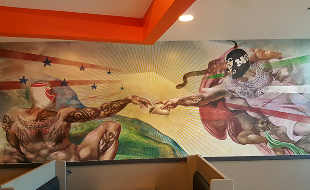 Decoración Épica En Una Taquería