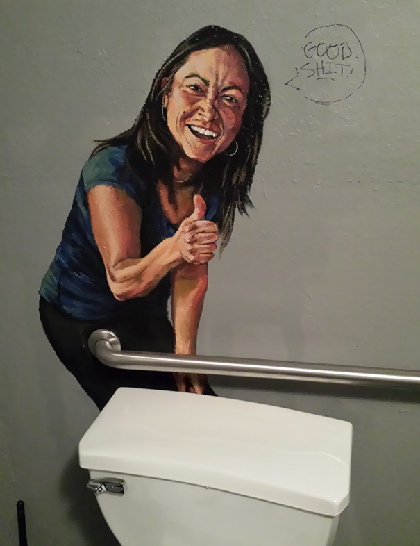 Decoración Del Cuarto De Baño De Una Cafetería