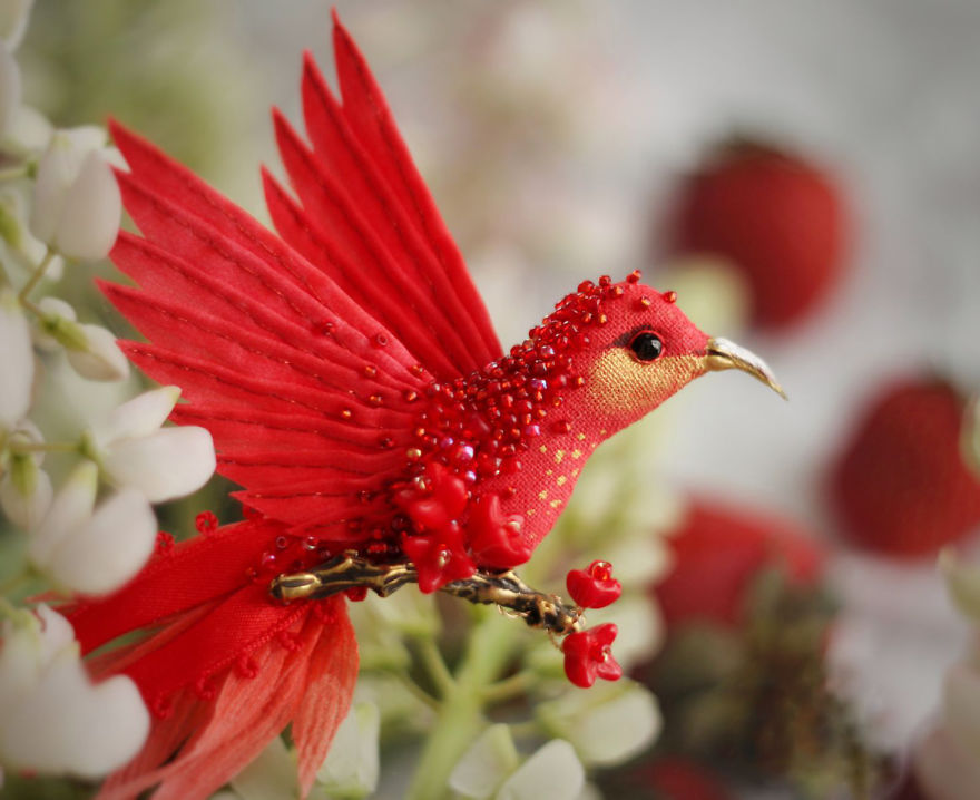 Pájaros Del Paraíso Hechos A Mano Por Artesana Rusa Julia Gorina