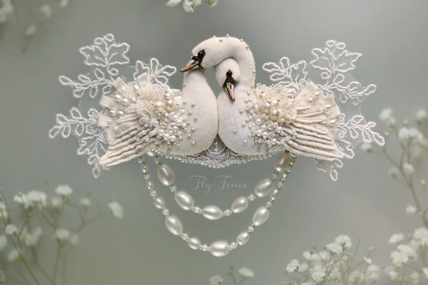 Pájaros Del Paraíso Hechos A Mano Por Artesana Rusa Julia Gorina