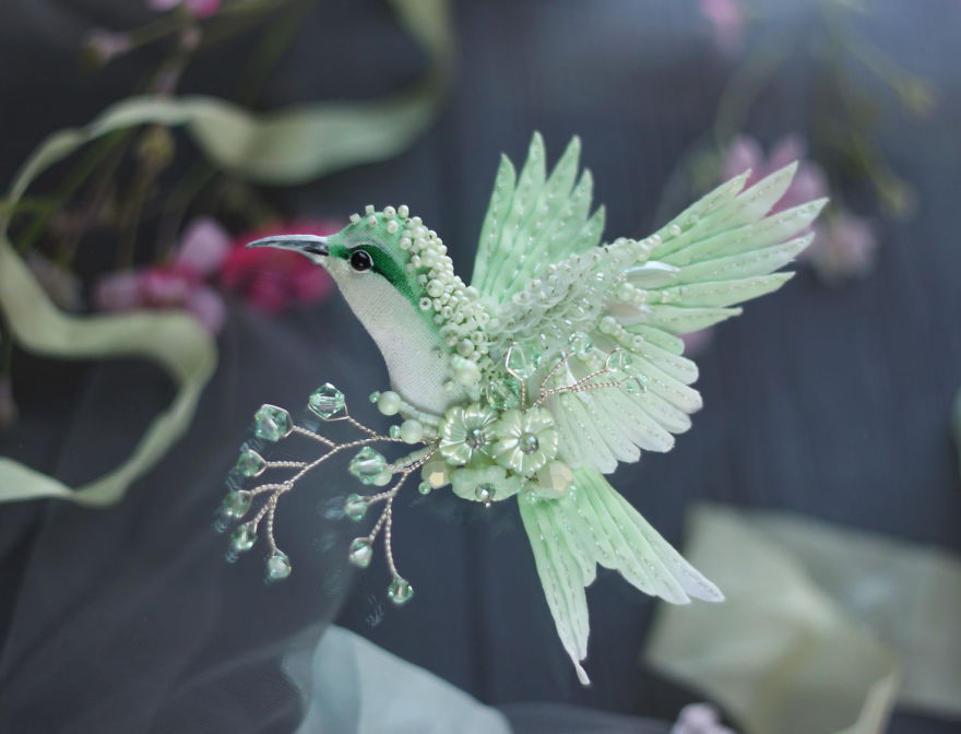 Pájaros Del Paraíso Hechos A Mano Por Artesana Rusa Julia Gorina