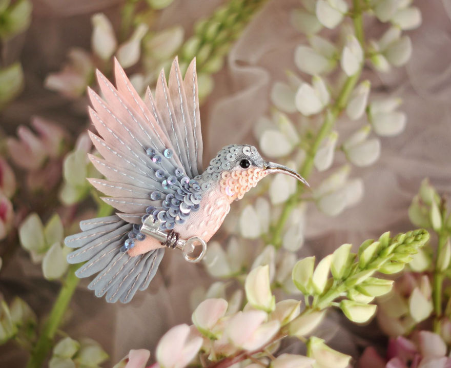 Pájaros Del Paraíso Hechos A Mano Por Artesana Rusa Julia Gorina