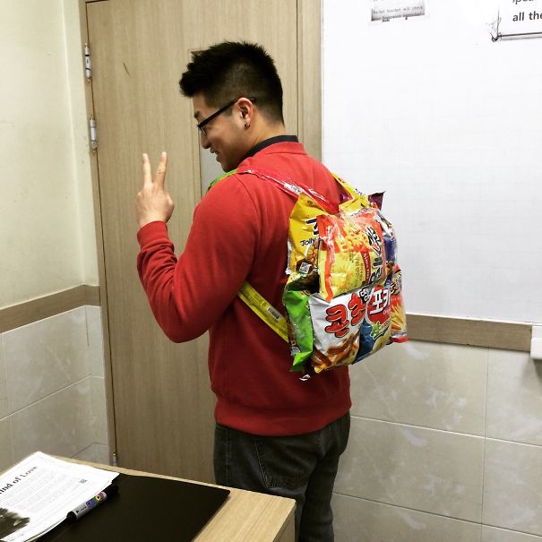 Un Alumno Me Ha Hecho Una Mochila Con Tentempiés