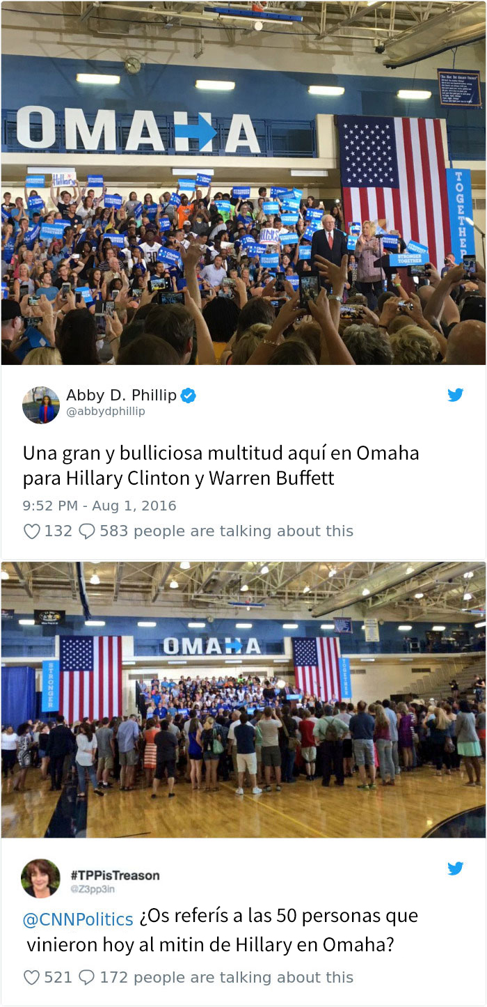 Mitin De Hillary En Omaha