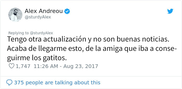 Este hombre fue rechazado como adoptante de un gato por ser gay, así que compartió los mensajes al respecto