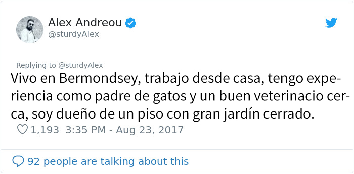 Este hombre fue rechazado como adoptante de un gato por ser gay, así que compartió los mensajes al respecto