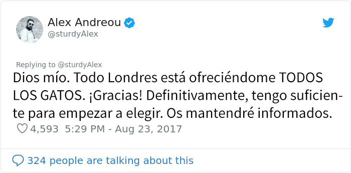 Este hombre fue rechazado como adoptante de un gato por ser gay, así que compartió los mensajes al respecto