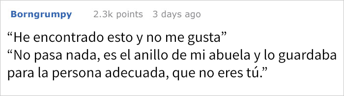 Esta mujer encontró un anillo en la mesilla de su novio y lo publicó en un grupo de burla de anillos